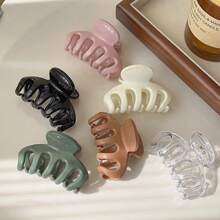4 Stücke/1 Stück glänzende Gelee Farbe mittelgroße 6 cm leichte Kunststoff Haar Clips in Krallen-Form, modische vielseitige hochwertige elegante Haarschmuck für Frauen, Haarklammern, Haarspangen, Haarklemmen, Haargreifer