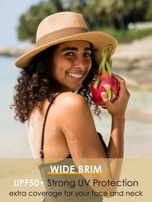 1 件度假休闲编织爵士草帽