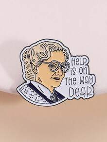 1pc Female Lawyer Letter Design Brooch, Niche Style Metal Badge, TV Series Peripheral Backpack For School Halloween - Multicolor - View 1