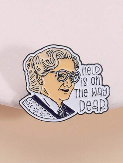 1pc Female Lawyer Letter Design Brooch, Niche Style Metal Badge, TV Series Peripheral Backpack For School Halloween