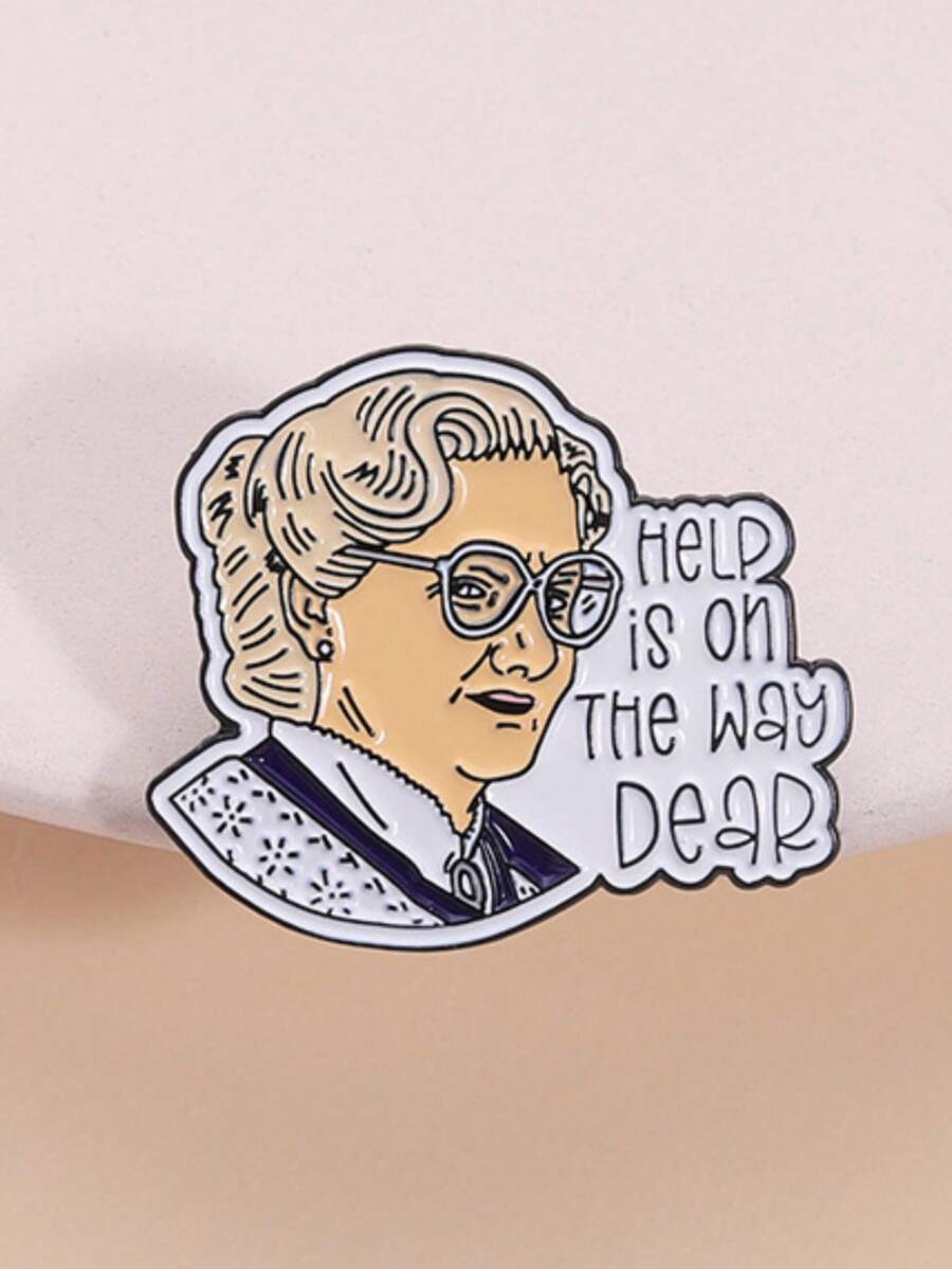 1pc Female Lawyer Letter Design Brooch, Niche Style Metal Badge, TV Series Peripheral Backpack For School Halloween - Multicolor - View 1