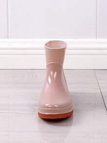 Women's Rain Boots, Solid Color Commuter PVC (Polyvinyl Chloride) Rain Shoes, Outdoor Garden Shoes, Non-Slip Waterproof Boots, Waterproof Shoes, Khaki, Black, Women's Water Shoes, Kitchen Rubber Shoes - Khaki - View 6