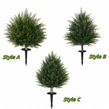 2026 New 2FT Artificial Cedar Topiary Tree With Garden Garden Spikes – UV Resistant Faux Cypress Shrub For Outdoor Garden, Porch, Patio 2 Packs Realistic Decorative Plant For Home & Holiday  (Style C 2 Pack) - Style C 2Pack - 查看 1