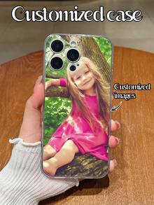 Étui de téléphone personnalisable en TPU transparent, impression de nom personnalisée, motif floral, étui de protection en silicone transparent avec couvercle d'objectif de caméra, compatible avec Apple X/8P/11/12/13/14/15/16E/PRO/PRO MAX, Honor/A06/A26/A56/A36, convient comme cadeau et usage quotidien, mignon, simple, amusant, personnalisé, unique, mode, meilleur ami/couple/cadeau d'anniversaire/cadeau pour ami - Transparent - Voir 1