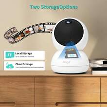 1 台摄像机安全 5G 无线 Wifi 2K 高清无线安全 WIFI 摄像机、AI 智能人体跟踪和运动检测、2.4G/5G 报警推送、视频监控、智能家居安全摄像机 PTZ 摄像机室内外双向音频安全、婴儿/宠物/家庭/办公室监视器 - 白色 - 查看 12