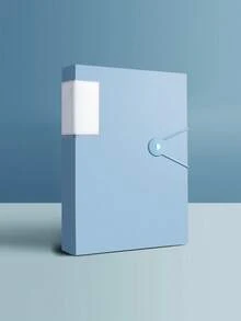 40页按扣式文件整理文件夹，大容量学生试卷/合同文件收纳，透明封套，随机封面卡纸