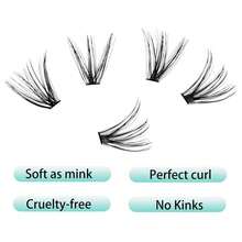Lash Clusters Extensions 240pcs Individual Lashes 14-18mm Mixed Long Natural Look DIY Eyelash Extension Supplies C Curl Individual Eyelashes Faux Mink Cluster Lashes 0.07 (40D-0.07C-14-18mm) - 30_40D-0.07D-9-16 MIX - 查看 3