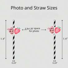 Custom Strawberry Photo Confetti, Personalized Party Straws, 1st Birthday Strawberry Patch Decor, Customizable Face Cupcake Toppers, Back To School - Multicolor - View 11