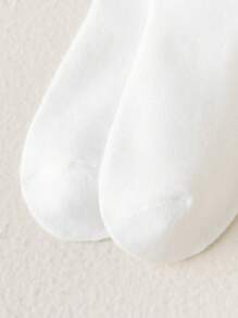 10双装儿童休闲中筒袜，白色、黑色，防臭，运动风格，透气，吸湿排汗，适合3-16岁儿童，冬季款 - 彩色 - 查看 5