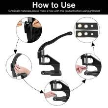 Heavy-Duty Hand Press Grommet Kit - Includes Punch Tool, 3 Dies, Hammer & 1500pcs Gold+1500pcs Silver Eyelets For Fabric, Leather & Crafts - Black - View 9