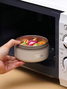 保温饭盒&保温袋-1个不锈钢保温碗和3个不锈钢保温碗+1个保温袋多种规格可选，密封保温饭盒，适合学校、办公室、户外露营和家庭使用，棕色，可微波炉加热