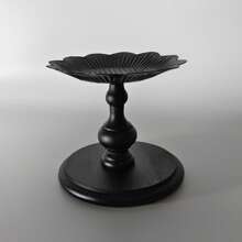Vintage European-Style Roman Column Candle Holder, Matte Black Iron Candlestick, Romantic Candlelight Dinner Table Decoration, Wedding Decor