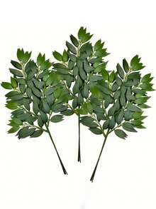 15 peças de caule artificial italiano de folha verde - planta falsa com caule de folha de salgueiro/eucalipto, decoração de videira suspensa de plástico multifuncional, decoração moderna e simples para casa, adequada para arcos de casamento "faça você mesmo", decoração de centro de mesa, casamento, decoração para festa | Natal, Ação de Graças, decoração de outono | Plantas artificiais para áreas externas sem necessidade de manutenção