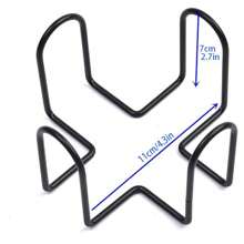 1 suport pentru suporturi de pahare, 4,3 inch (aproximativ 11,9 cm), suport de depozitare din metal negru, potrivit pentru pahare rotunde și pătrate, potrivit pentru 4 până la 9 pahare