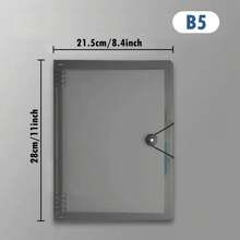 A5/B5 Ring Binder - Plastic Folder With 60 Included Papers, 2 Color Options,Back To School,School Supplies