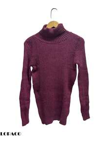 Cacharrel PLUS SIZE Women's Blouse LA High Neck And Long Sleeves Cacharrel - 酒紅色 - 查看 4