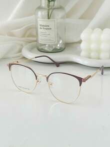 MELINDA MODA Women's Metal Fashion Eyeglasses Frame - roxo e rosa - 查看 2