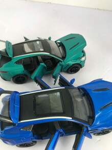 ESCBBXX 1pc Zinc Alloy Pressure Cast Die-Cast Sports Car Model Toy, 6.2inch Length X 2.56inch Width X 2.17inch Height, Realistic Sports Car Model Toy With Openable Doors/Trunk, Rolling Tires, Sound Effects And Lights, Suitable For Boys, Children Collection, Display, Model Toys, Holiday Gift