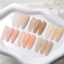 2025春季美甲时尚美甲6ml冰裸色指甲油浸泡UV LED指甲油沙龙女性美甲工具时尚美甲