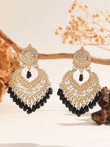 1 Cặp Hoa tai tua rua hình cung điện Chand Bali thanh lịch, thích hợp cho trang phục hàng ngày, lễ hội, đám cưới và tiệc tùng/Quà tặng trang sức - nhiều màu - Xem 11