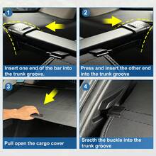 Retractable Cargo Cover For CRV Waterproof Non Slip SUV Rear Trunk Shielding Shade - Black CRV 2023 2024 - View 5