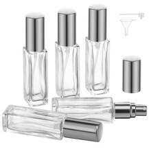 10 件可再填充 10ml 旅行香水雾化器套装，带漏斗的便携式玻璃香水瓶，袖珍古龙水喷雾器，用于分配香水和化妆品 - 彩色 - 查看 14