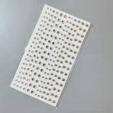 [180pcs Waterproof Piercing Kit] 180pcs Waterproof Fake Piercing Kit - Self-Adhesive Lip, Eyebrow, Nose Rings & Belly Jewelry