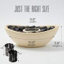 Concrete Tabletop Fire Pit Extended Burn Time Portable Indoor Fireplace And Smores Maker Suitable For Indoor And Outdoor Use Beige - MatteBeige - View 4