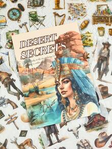 20 feuilles/livre Cahier autocollant de style pastoral rétro et chaleureux, PET imperméable | 8 thèmes différents tels que fille tranquille, cow-boy occidental, rêve, etc., très adapté pour le scrapbooking et le collage de journal fourre-tout, fournitures d'art pour cadeaux faits main, fournitures scolaires, rentrée scolaire - Multicolore - Voir 9