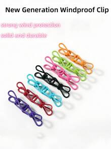 50pcs Random Color Multipurpose Storage Clips, Colored Stainless Steel Clips, Multipurpose Chip Snack Bag Clips, Windproof Clothes Clips, Paper Towel Rack, Clothesline Clips, Multipurpose Household Storage Clips, Windproof, Non-Slip, Strong Grip