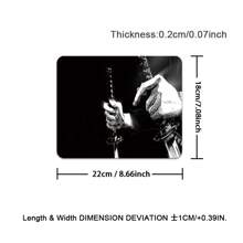 Extra Large Gaming Mouse Pad, Hold A Sword Pattern Desk Mat, Black And White Sword Design, With Non-Slip Rubber Base, Washable Office & Gaming Mousepad, With Precision Edging For ESports, Computer & Office Use