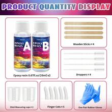 Transparent Epoxy Resin Kit - 20ml/50ml/100ml/250ml/500ml, New Formula, Strong Anti-Yellowing, Suitable For DIY Crafts, Jewelry Making & Mold, Easy 1:1 Mixing Ratio - Epoxy Resin - View 11