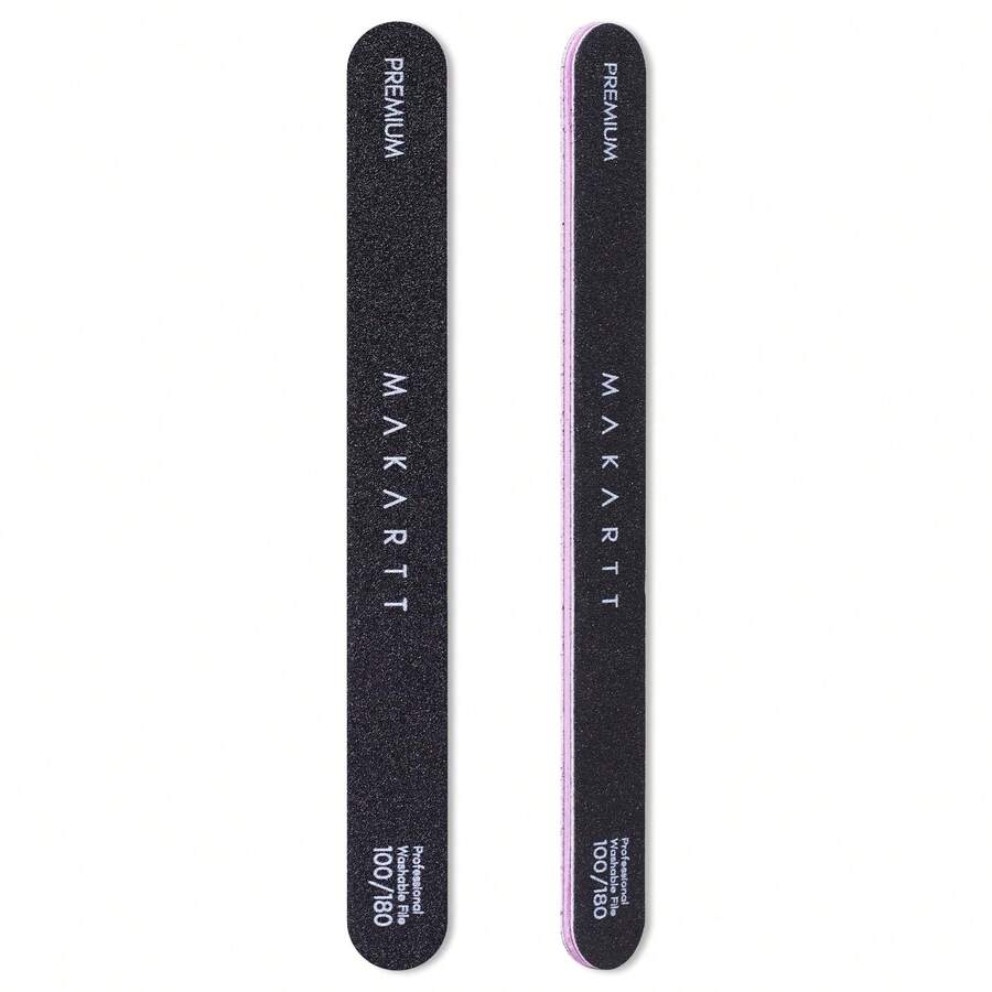 Makartt Nail File 100 180 Grit Emery Boards For Nails 10pcs Black Nail Files Professional Washable Doubled Sides Nail File Kit For Natural Acrylic Nails Coarse For DIY Salon Use - 2pcs-100/180Grit - View 1