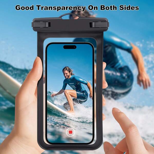 2 bolsas à prova d'água de 7 polegadas para celular - adequadas para 16 Pro, 15, 14, 13, 12, 11 Pro Max XS Plus, celulares Galaxy, bolsa seca para natação, mergulho com snorkel e aventura na praia