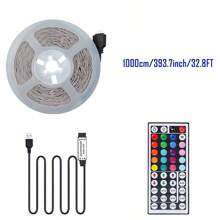 100~1500cm RGB LED Lichtstreifen, USB betrieben, mit 44-Tasten Fernbedienung - geeignet für Schlafzimmer, TV, Küche, Bar, Spielzimmer, Feiertags-Party Dekoration