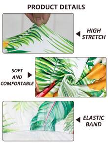 1入組印花戶外沙發套，鵜鶘圖案半包圍沙發坐墊套，可拆洗鄉村風格庭院、露台、花園沙發套 - 彩色 - 查看 6