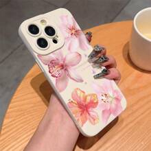 Floral Pattern Phone Case, Anti-Drop Cellphone Protective Case, Shockproof Mobile Phone Accessories Compatible With IPhone Series