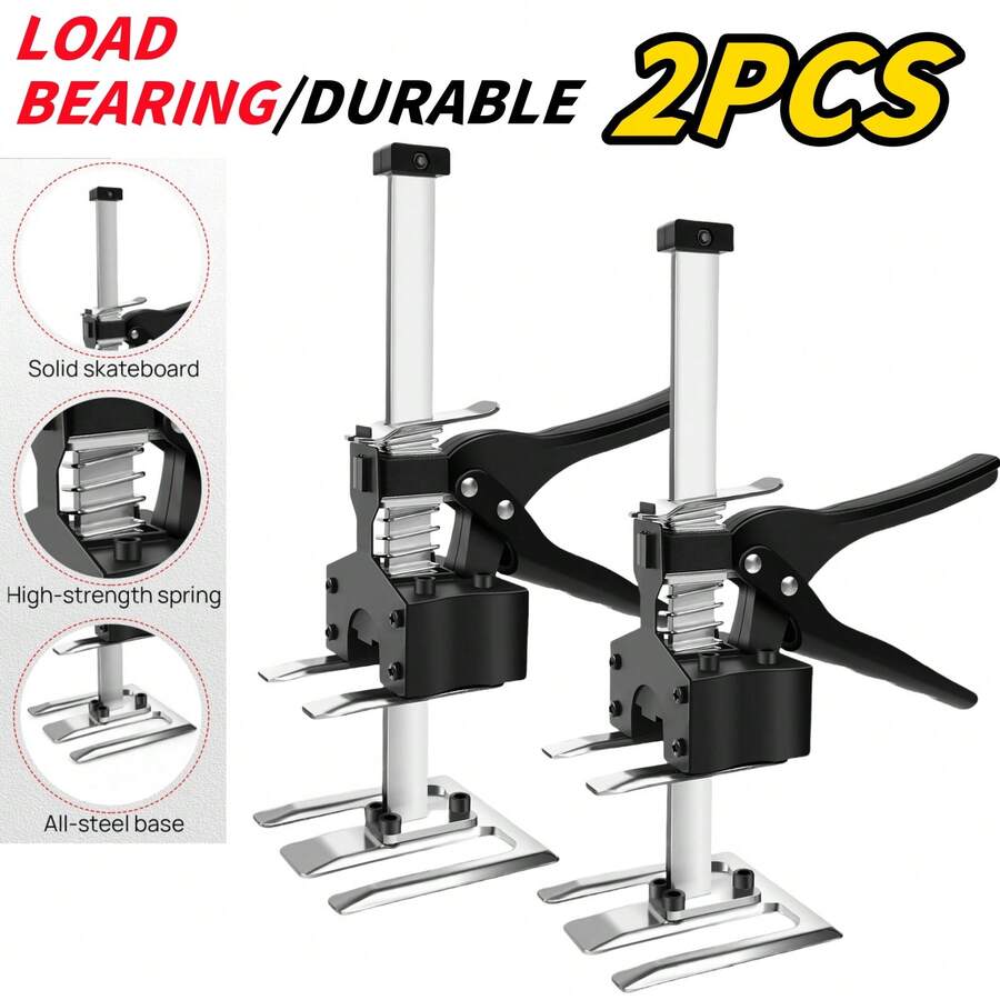 AutoFu 2Pcs/Set Labor Saving Arm Hand Lifting Home Tool Door Cabinet Jack Lifter, Arm Jack Multifunctional Furniture Lifter, Elevator Tool - الأسود - مشاهدة 1