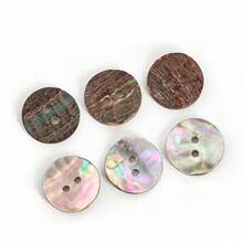 10 pezzi da 17/20/25 mm Bottoni in conchiglia di Abalone vera a 2 fori, accessori per abbigliamento, bricolage, scrapbooking, bellezza, forniture per cucito - Multicolore - Visualizzare 8