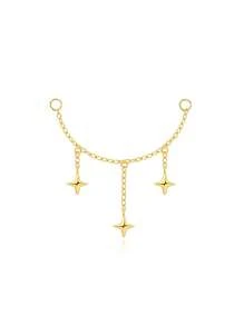 1Pc Chain Accessories 925 Sterling Silver Earring For Women Vintage Geometric Chain Minimalist Gift For Her Wedding Party Fine Jewelry