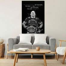 Room Wall Art, UFC Fighter Motivational Quote Canvas Print, Artwork Poster Pictures Decor Frame Canvas Print, Bathroom Wall Art, Wall Art For Living Room, Canvas Wall Art Bedroom, Framed Wall Art For Office, Restroom, 1pc, Large Wall Art, Ideal Gift - Multicolor - View 2
