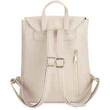 Backpack Womens With Long Purse Fashion Backpacks Beige Backpack Ladies PU Leather Waterproof Daypack Medium School Work Travel - Apricot - View 5