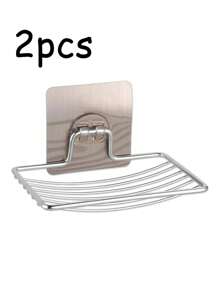 Suport pentru săpunieră cu design de drenaj, suport pentru burete de chiuvetă, săpunieră, rezistent la rugină și impermeabil, instalare ușoară, organizator de baie, fără găurire, organizator de duș, pentru depozitare în baie și decor interior și bucătărie