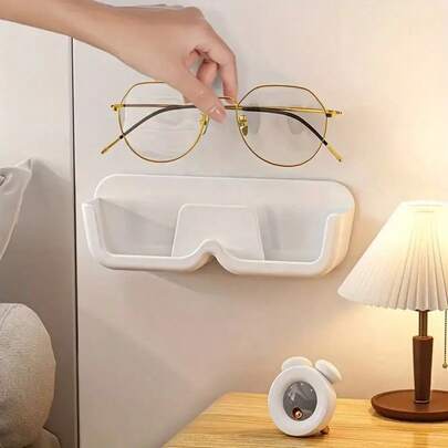 4 Pieces Wall Mounted Glasses Holder - Wall Mounted Sunglasses Display Box, Plastic Hanging Storage Rack With Non-Slip Hooks And Adjustable Dividers, Space Saving Transparent Display Rack - Suitable For Home, Office, Dorm, Bathroom, Entryway Storage - Glasses Display Stand - Modern Home Decor - Christmas Gift Idea - Practical Gift For Unisex - Neat Storage Solution,School Supplies,Back To School