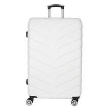 Lightweight Hard Shell Cabin Suitcase |  Spinner Wheels | Durable Carry-On Luggage With TSA Lock & Detachable Wheels - White - View 1