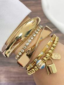 1 pieza Pulsera única y elegante, Cadena de 26 letras A-Z, Pulsera con letra del ojo del diablo, regalo de joyería exquisita para mujer