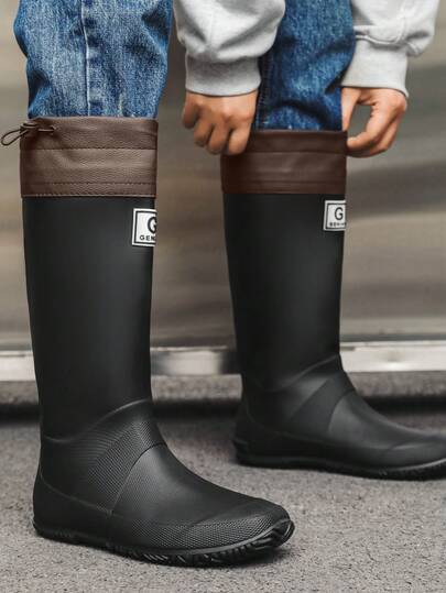 可拆卸便携式户外雨靴，男女通用柔软高筒防水露营靴，男女皆宜