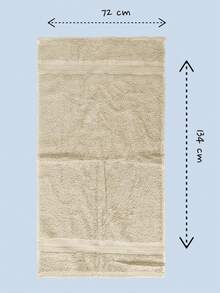 TOALLA DE BAÑO 100% ALGODÓN MEXICANO (Gruesa) ABSORBENTE  70m X 135cm, la cenefa puede variar - Beis - Ver 7
