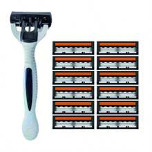 Men's 3-Layer Manual Shaver Set With Anti Slip Handle, Multiple Replacement Blades And Knife Holder Box - Perfect For Trimming Beards And Beards, Men's Grooming Set | Stylish Shaver Design | Durable Shaver Set, Beard Grooming Set