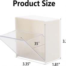 2pcs Waterproof Plastic Bathroom Storage Box With Flip Lid - Wall-Mounted Shower Organizer For Small Accessories, No Power Needed, Bathroom Organizer Rectangular Storage Storage, Bathroom Organizers And Storage Bathroom Accessories Back To School